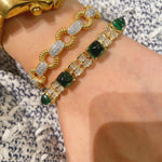 Emerald Sugar - Tower T - Cut Pavé Bracelet - floysun