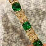 Emerald Sugar - Tower T - Cut Pavé Bracelet - floysun