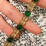 Emerald Sugar - Tower T - Cut Pavé Bracelet - floysun