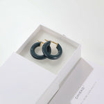 Enamel Glazed Hoops Earrings - floysun