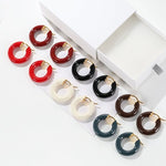 Enamel Glazed Hoops Earrings - floysun