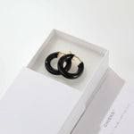 Enamel Glazed Hoops Earrings - floysun