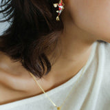 Enamel Koi Fish Pendant Earrings - floysun