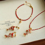 Enamel Koi Fish Pendant Earrings - floysun