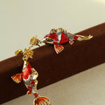 Enamel Koi Fish Pendant Earrings - floysun
