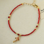 Enamel Koi Fish Red Spinel Bracelet - floysun