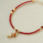 Enamel Koi Fish Red Spinel Bracelet - floysun