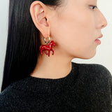 Enamel Red Horse Hoop Earrings – Symbol of Success - floysun