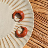 Enamel Twisted Geometric Hoop Earrings - floysun