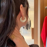 Enamel Twisted Geometric Hoop Earrings - floysun