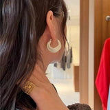 Enamel Twisted Geometric Hoop Earrings - floysun