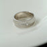 Engraved Brushed Silver Zircon Ring - floysun