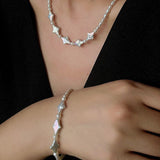 Ethereal Baroque Star Pearl Choker - Handcrafted Natural Starburst Pearl Necklace - floysun