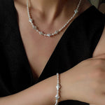 Ethereal Baroque Star Pearl Choker - Handcrafted Natural Starburst Pearl Necklace - floysun