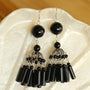 Ethnic Agate Tassel Earrings Traditional Meets Modern - floysun