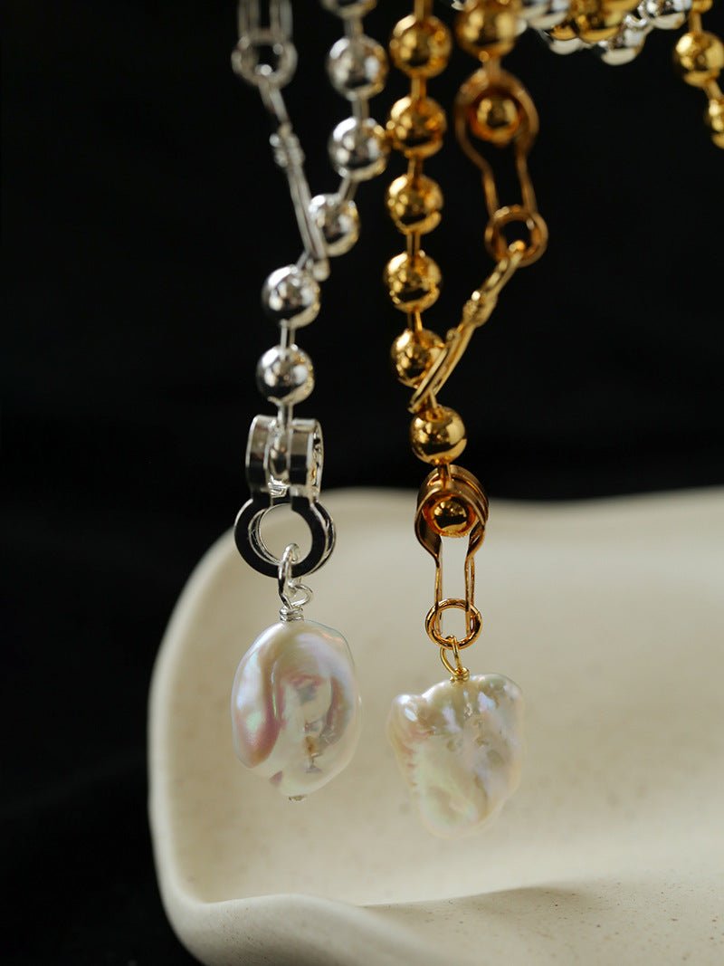 European Baroque Pearl Bead Chain Long Necklace - floysun