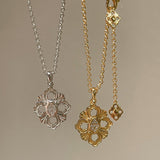 Everyday Hollow Clover Necklace - floysun