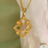 Everyday Hollow Clover Necklace - floysun
