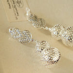 Exaggerated Hollow Gourd “A Hundred Blessings” Earrings - floysun