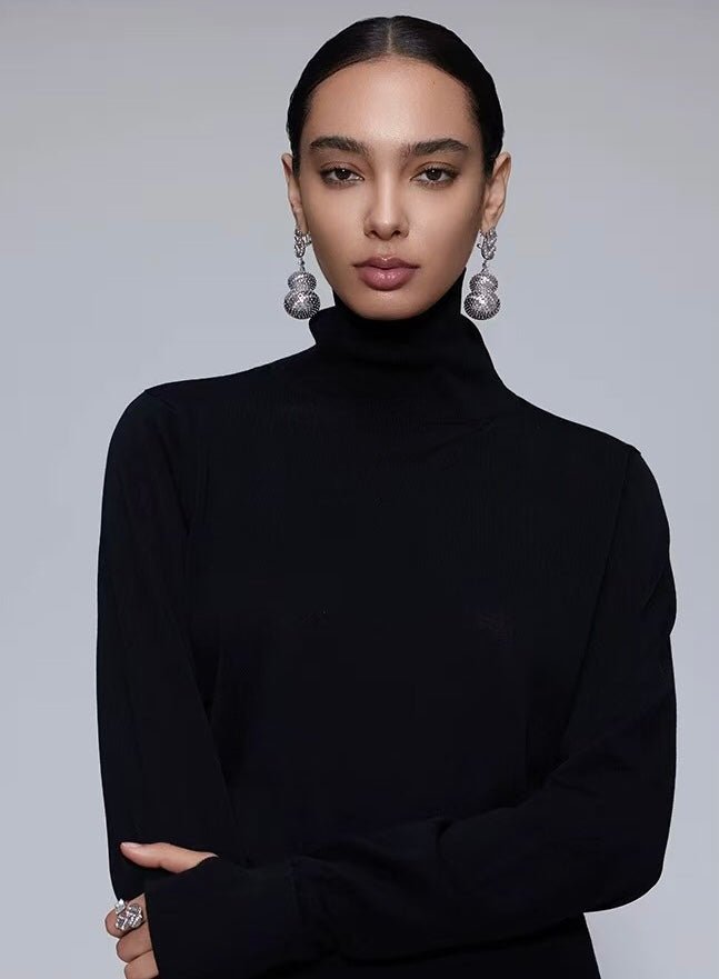 Exaggerated Hollow Gourd “A Hundred Blessings” Earrings - floysun