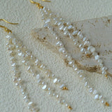 Extra - Long Irregular Pearl Drop Earrings – Ocean - Inspired Elegance - floysun