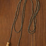 Extra - Long Mini Gemstone Bead Necklace with Lucky Charm Beads – Coral or Gold Ore Option - floysun