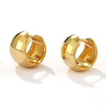 Faceted Chunky Huggie Hoop Earrings - floysun