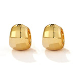 Faceted Chunky Huggie Hoop Earrings - floysun