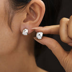 Faceted Chunky Huggie Hoop Earrings - floysun
