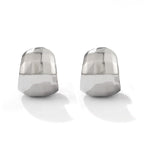 Faceted Chunky Huggie Hoop Earrings - floysun