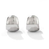 Faceted Chunky Huggie Hoop Earrings - floysun