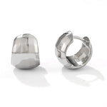 Faceted Chunky Huggie Hoop Earrings - floysun