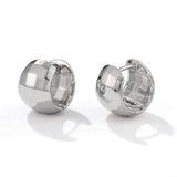 Faceted Chunky Huggie Hoop Earrings - floysun