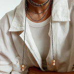 Faceted Gold Ore & Sparkling Stone Multi - Layer Necklace Choker with Pearls - floysun