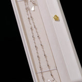 Fairy Link Necklace with 10 - 11mm Natural Freshwater Pearls — Platinum - Plated 925 Silver - floysun