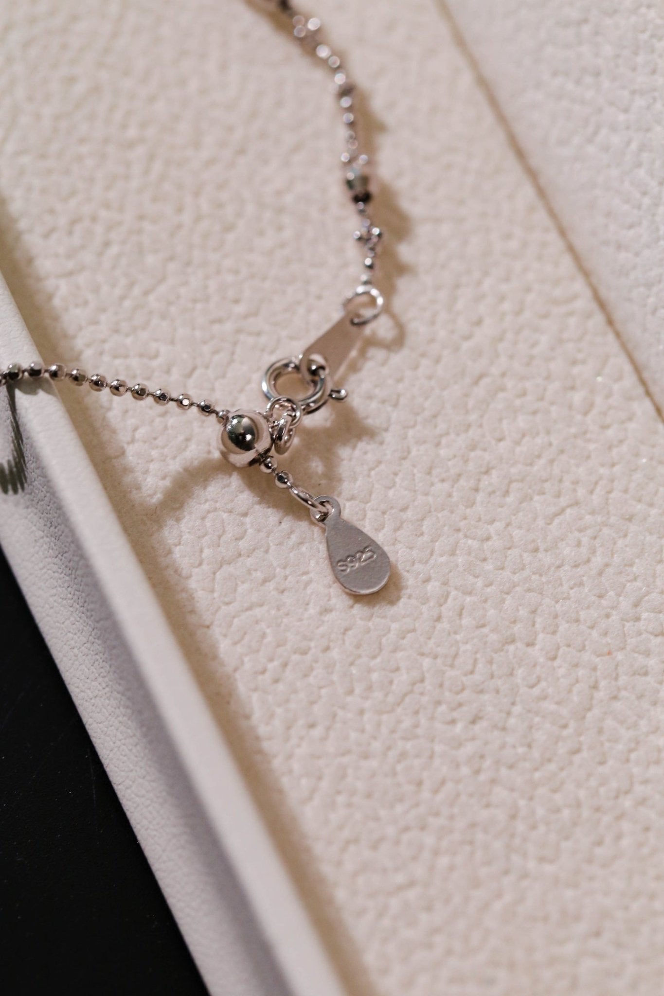 Fairy Link Necklace with 10 - 11mm Natural Freshwater Pearls — Platinum - Plated 925 Silver - floysun