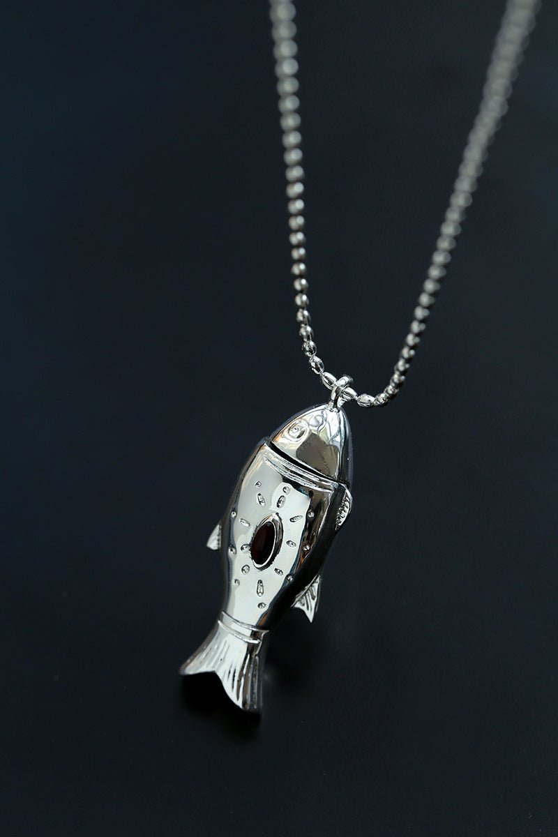 Fat Fish Box Long Necklace - floysun