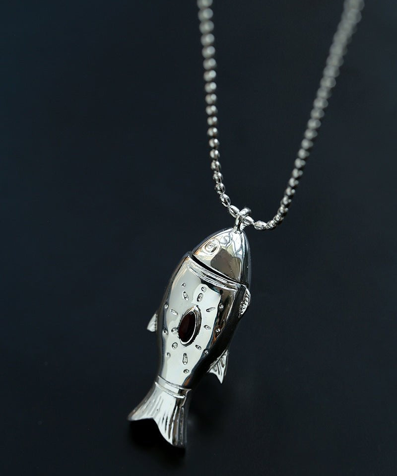 Fat Fish Box Long Necklace - floysun