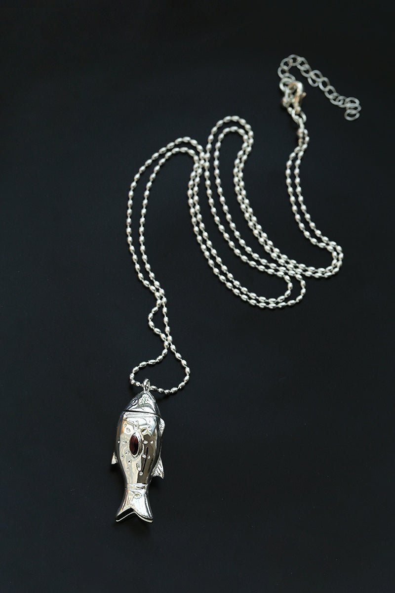 Fat Fish Box Long Necklace - floysun