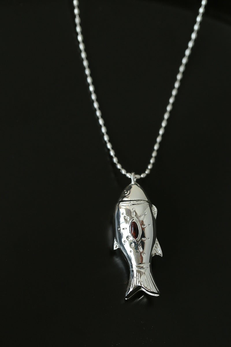 Fat Fish Box Long Necklace - floysun