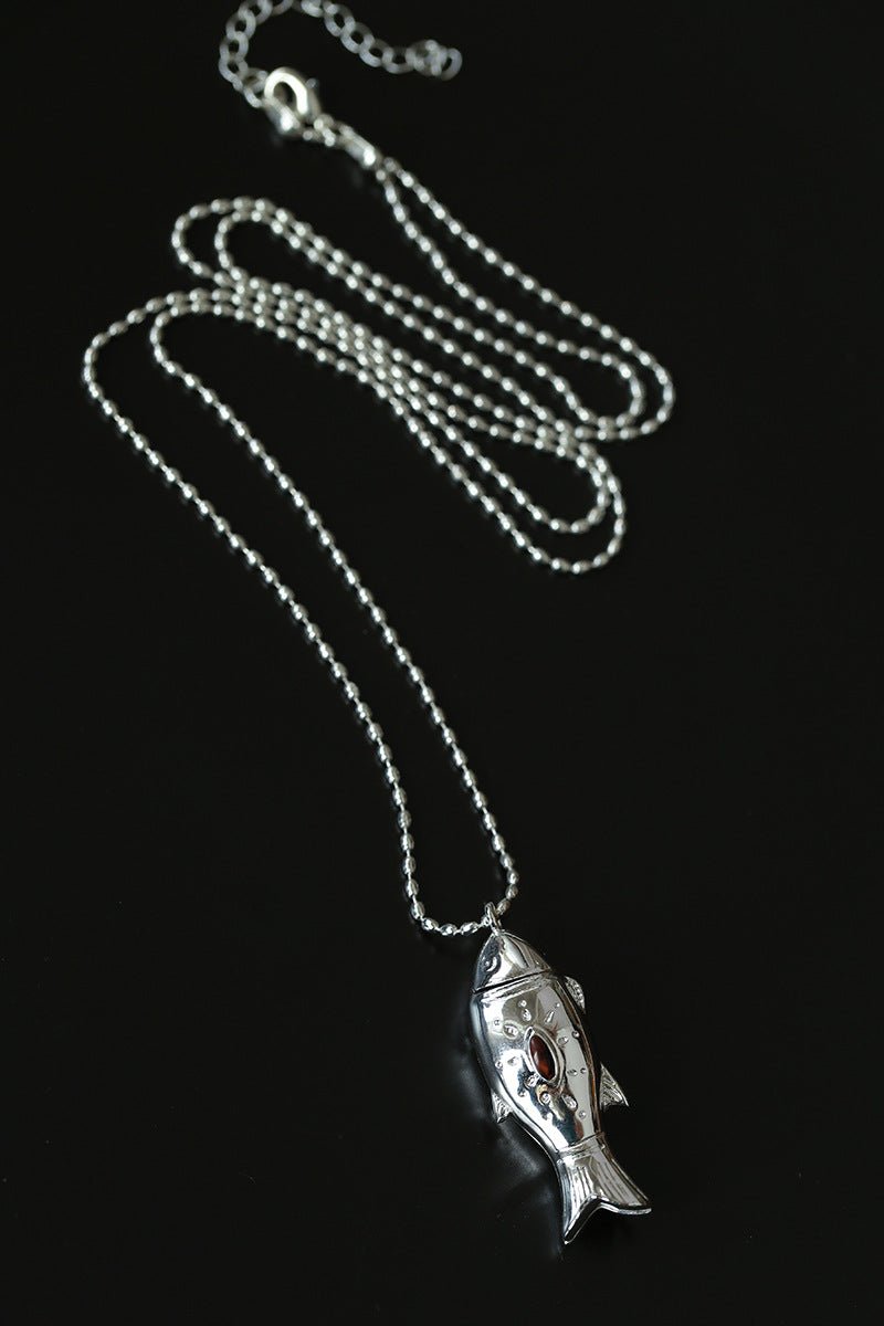 Fat Fish Box Long Necklace - floysun