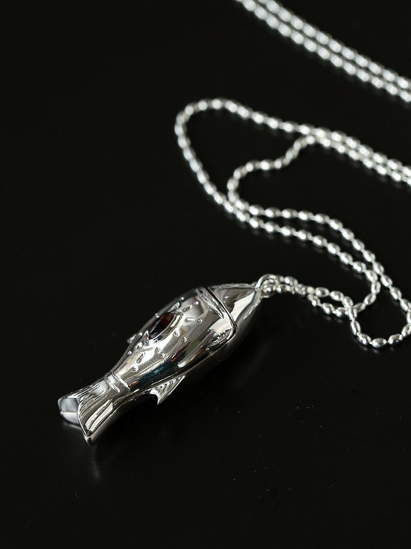 Fat Fish Box Long Necklace - floysun