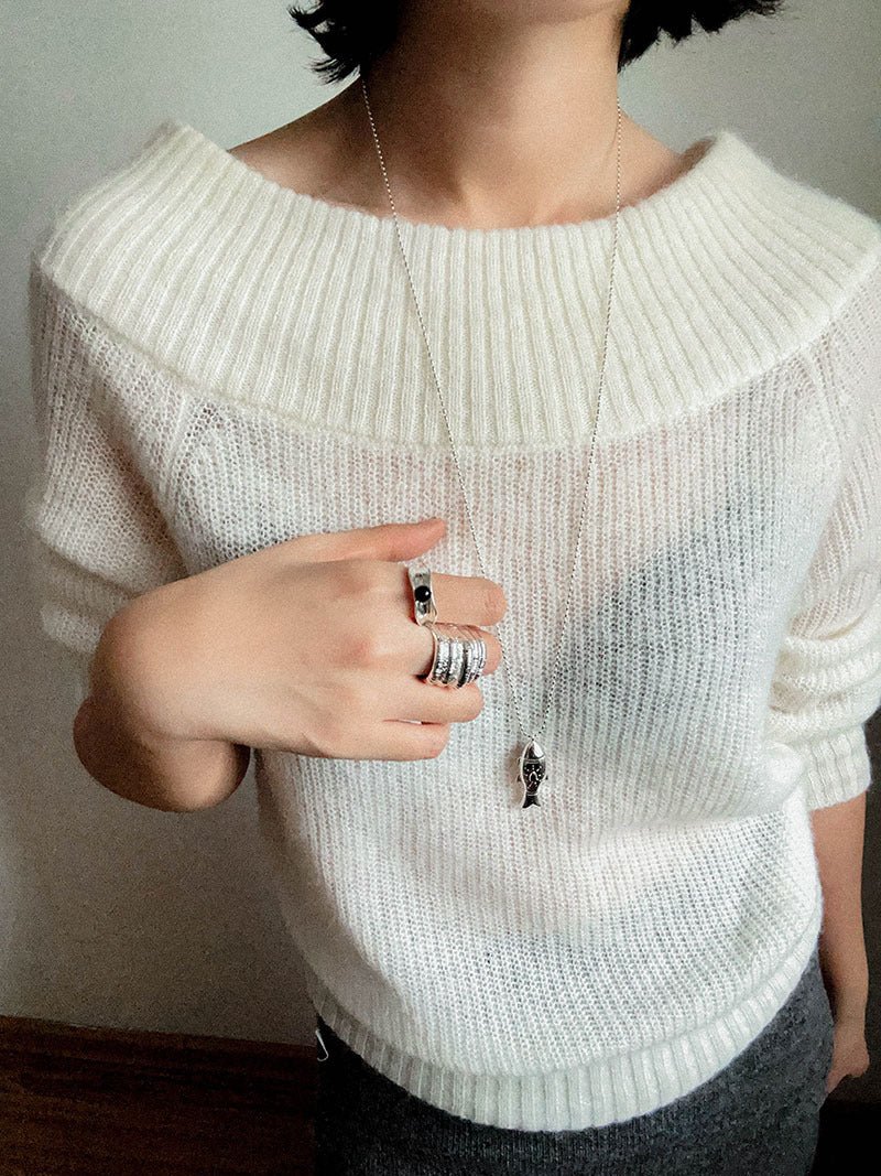 Fat Fish Box Long Necklace - floysun