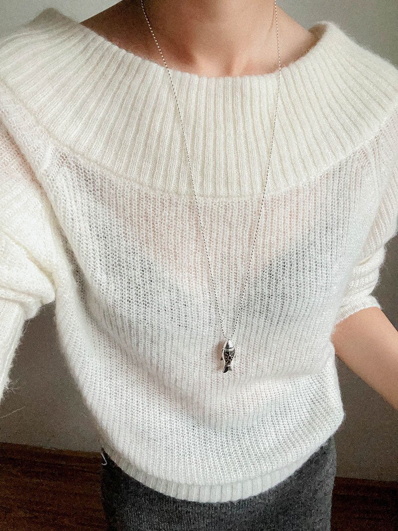 Fat Fish Box Long Necklace - floysun