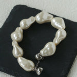 Faux Baroque Pearl Beaded Bracelet - Magnetic - Clasp Bracelet - floysun