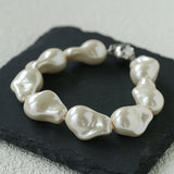 Faux Baroque Pearl Beaded Bracelet - Magnetic - Clasp Bracelet - floysun