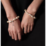Faux Baroque Pearl Beaded Bracelet - Magnetic - Clasp Bracelet - floysun