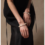 Faux Baroque Pearl Beaded Bracelet - Magnetic - Clasp Bracelet - floysun