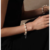 Faux Baroque Pearl Beaded Bracelet - Magnetic - Clasp Bracelet - floysun