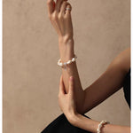 Faux Baroque Pearl Beaded Bracelet - Magnetic - Clasp Bracelet - floysun